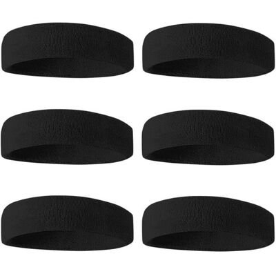 Cellfast Bandeaux De Sport Pour Hommes Et Femmes - Lot De 6 Bandeaux En Éponge De Coton Absorbant L'Humidité Pour Le Tennis, Le Basketball - Publicité Cellfast Bandeaux De Sport Pour Hommes Et Femmes - Lot De 6 Bandeaux En Éponge De Coton Absorbant L'Humidité Pour Le Tennis, Le Basketball - Publicité