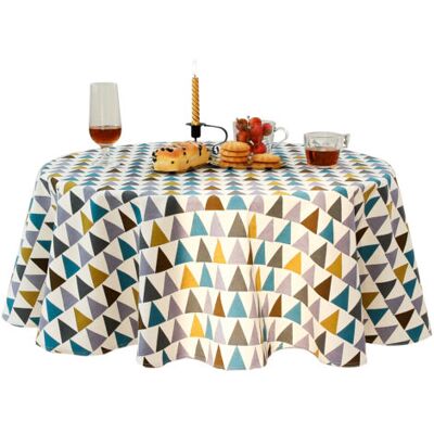 SCORPIO Nappes,ronde 120 Cm En Coton Et Lin Tissu Nappe En Sergé Simple Style Nordique Frais Durable Réutilisable Infroissable Décoration Pour Cuisine Salle À Manger Table (coloré, Diamètre 120cm) - Publicité SCORPIO Nappes,ronde 120 Cm En Coton Et Lin Tissu Nappe En Sergé Simple Style Nordique Frais Durable Réutilisable Infroissable Décoration Pour Cuisine Salle À Manger Table (coloré, Diamètre 120cm) - Publicité