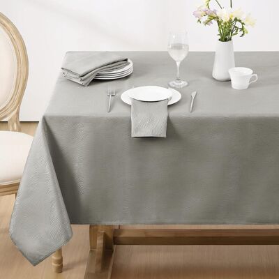 GRASSLIN 1 Nappe Carrée 80x80 Cm Grise Jacquard Déperlante Anti Tache Intérieur Extérieur Cuisine Fête - Publicité GRASSLIN 1 Nappe Carrée 80x80 Cm Grise Jacquard Déperlante Anti Tache Intérieur Extérieur Cuisine Fête - Publicité