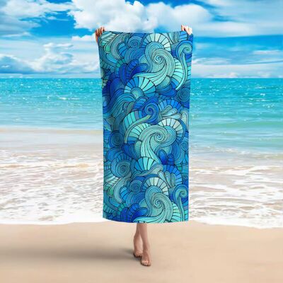 Vision Serviette De Plage Fine Et Légère En Microfibre, Sans Sable, Séchage Rapide, Idéale Pour La Piscine, Le Camping Ou La Plage. Publicité Vision Serviette De Plage Fine Et Légère En Microfibre, Sans Sable, Séchage Rapide, Idéale Pour La Piscine, Le Camping Ou La Plage. Publicité