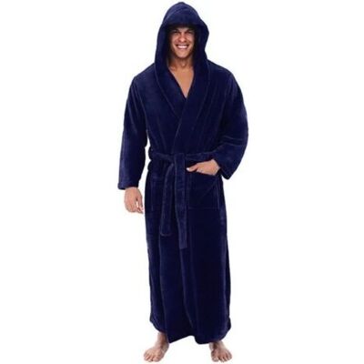 ABYSSE Peignoir D'Hiver Pour Homme, Châle Allongé En Peluche, Vêtement D'Intérieur, Robe À Manches Longues, Manteau, Robe Pour Homme, Bleu, Xl - Publicité ABYSSE Peignoir D'Hiver Pour Homme, Châle Allongé En Peluche, Vêtement D'Intérieur, Robe À Manches Longues, Manteau, Robe Pour Homme, Bleu, Xl - Publicité