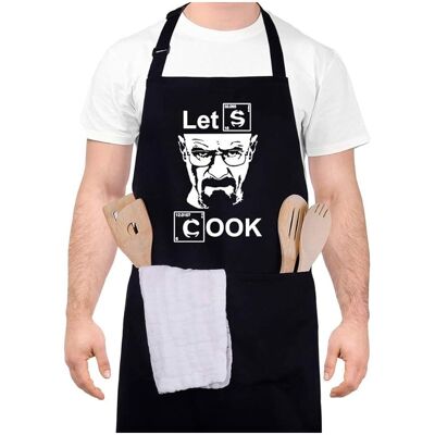 Vision Tablier De Chef Imperméable Et Ajustable Pour Homme, Avec Poches, Cadeau Original Pour La Fête Des Pères (70 Cm X 80 Cm), Noir - Publicité Vision Tablier De Chef Imperméable Et Ajustable Pour Homme, Avec Poches, Cadeau Original Pour La Fête Des Pères (70 Cm X 80 Cm), Noir - Publicité