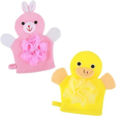 Cellfast Gants De Bain Pour Enfants Animaux Mignons - Rose Et Jaune - Publicité Cellfast Gants De Bain Pour Enfants Animaux Mignons - Rose Et Jaune - Publicité