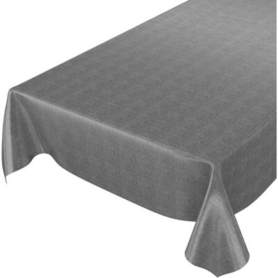 GRASSLIN 1 Nappe En Toile Cirée, Aspect Lin, Anthracite, 100 X 140 Cm, Rectangulaire, Pour Cuisine - Publicité GRASSLIN 1 Nappe En Toile Cirée, Aspect Lin, Anthracite, 100 X 140 Cm, Rectangulaire, Pour Cuisine - Publicité