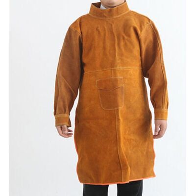 Vision Soudeur Tablier En Peau De Vache Pour Hommes Et Femmes, Avec Manches Et Col, Heavy Duty Ouvrier Atelier Travail Protection Tablier, Spark-preuve Résistant À La Chaleur - Publicité Vision Soudeur Tablier En Peau De Vache Pour Hommes Et Femmes, Avec Manches Et Col, Heavy Duty Ouvrier Atelier Travail Protection Tablier, Spark-preuve Résistant À La Chaleur - Publicité