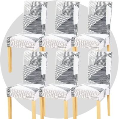 SCORPIO Lot De 6 Housses De Chaise Extensibles – Polyester Élastique – Ajustement Universel 40-50cm – Lavables En Machine – Couleur Moka - Publicité SCORPIO Lot De 6 Housses De Chaise Extensibles – Polyester Élastique – Ajustement Universel 40-50cm – Lavables En Machine – Couleur Moka - Publicité