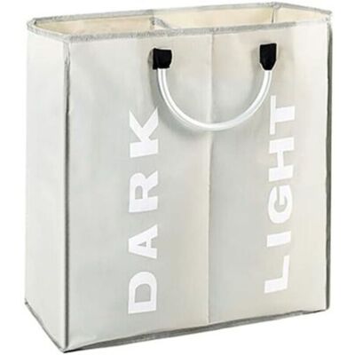 Vision Panier À Linge Pliable En Tissu Oxford 600d Imperméable Avec Poignée En Eva Et 2 Compartiments De Rangement 53 X 23 X 53 Cm (gris Clair) - Publicité Vision Panier À Linge Pliable En Tissu Oxford 600d Imperméable Avec Poignée En Eva Et 2 Compartiments De Rangement 53 X 23 X 53 Cm (gris Clair) - Publicité
