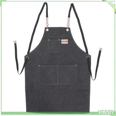 OEM Tablier En Toile - Fafeicy - Réglable Dos Croisé - 100% Coton - 80 X 59 Cm - Gris - Publicité OEM Tablier En Toile - Fafeicy - Réglable Dos Croisé - 100% Coton - 80 X 59 Cm - Gris - Publicité