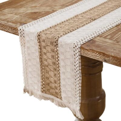 MOXIE Chemin De Table En Lin De Coton, Chemin De Table En Toile De Jute Avec Des Glands, 30 X 180 Cm - Publicité MOXIE Chemin De Table En Lin De Coton, Chemin De Table En Toile De Jute Avec Des Glands, 30 X 180 Cm - Publicité