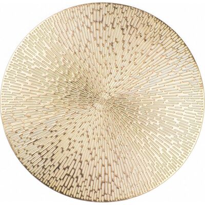Vision Lot De 6 Sets De Table Ronds En Vinyle Métallisé Doré Creux De 38 Cm, Lavables, Faciles À Nettoyer, Antidérapants, Résistants À La Chaleur Pour Décoration De Table De Mariage - Publicité Vision Lot De 6 Sets De Table Ronds En Vinyle Métallisé Doré Creux De 38 Cm, Lavables, Faciles À Nettoyer, Antidérapants, Résistants À La Chaleur Pour Décoration De Table De Mariage - Publicité