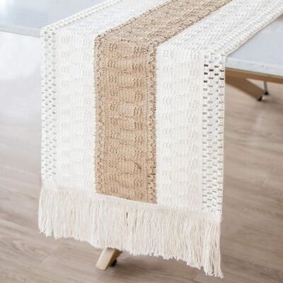 Cellfast Chemin De Table En Macramé, Chemin De Table En Toile De Jute, En Dentelle De Coton Décoration Pour Salle À Manger, Mariage Bohème - Publicité Cellfast Chemin De Table En Macramé, Chemin De Table En Toile De Jute, En Dentelle De Coton Décoration Pour Salle À Manger, Mariage Bohème - Publicité
