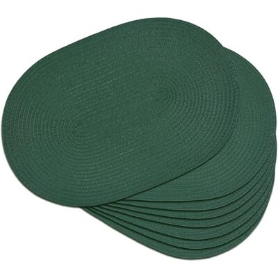 GRASSLIN Lot De 8 Sets De Table Ovales Tressés, Antidérapants, Lavables, Résistants À La Chaleur, Pour Salle À Manger, Cuisine, Fête, Décoration Quotidienne (vert Uni, 8)'vert Uni 8 Pcs'vert Uni'8 Pcs - Publicité GRASSLIN Lot De 8 Sets De Table Ovales Tressés, Antidérapants, Lavables, Résistants À La Chaleur, Pour Salle À Manger, Cuisine, Fête, Décoration Quotidienne (vert Uni, 8)'vert Uni 8 Pcs'vert Uni'8 Pcs - Publicité