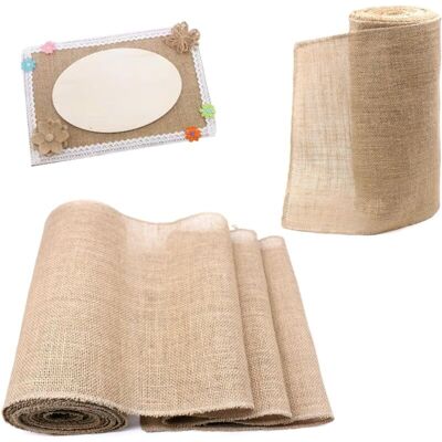 MOXIE Chemin De Table Toile De Jute, 10m30cm Toile De Jute Rouleau, Chemin De Table, Chemin De Table Jute - Publicité MOXIE Chemin De Table Toile De Jute, 10m30cm Toile De Jute Rouleau, Chemin De Table, Chemin De Table Jute - Publicité