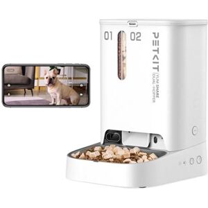 Petkit - YumShare Dual-hopper distributeur de croquettes automatique connecté double avec caméra 5L - Blanc - Publicité