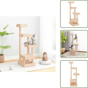 VIDAXL The Living Store Arbre À Chat 45,5x49x103 Cm Bois De Pin Massif - Arbre À Chat - Meubles Pour Chat - Jouet Pour Chat - Griffoir - Maison Pour Chat - Publicité VIDAXL The Living Store Arbre À Chat 45,5x49x103 Cm Bois De Pin Massif - Arbre À Chat - Meubles Pour Chat - Jouet Pour Chat - Griffoir - Maison Pour Chat - Publicité