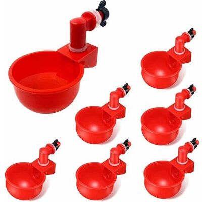 FANGMEDIA 6pcs Automatiques Supplies Abreuvoir Poules Tasses À Bol Bol En Plastique, Volailles Distributeurs D'Eau Automatique De L'Eau Potable Tasses Pour Poussins Cailles Canards Bird - Publicité FANGMEDIA 6pcs Automatiques Supplies Abreuvoir Poules Tasses À Bol Bol En Plastique, Volailles Distributeurs D'Eau Automatique De L'Eau Potable Tasses Pour Poussins Cailles Canards Bird - Publicité
