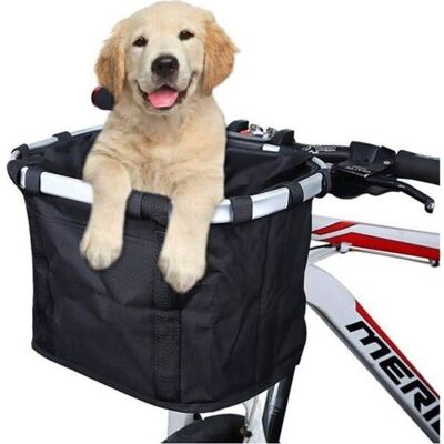 FANGMEDIA Panier À Vélo Pliable, Amovible Vélo Guidon Panier, Cycle Avant Toile Panier Transporteur Sac Pet Carrier Facile À Installer - Publicité FANGMEDIA Panier À Vélo Pliable, Amovible Vélo Guidon Panier, Cycle Avant Toile Panier Transporteur Sac Pet Carrier Facile À Installer - Publicité