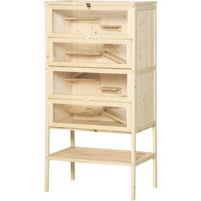 OEM Cage En Bois Pour Hamster 5 Niveaux – Cage Pour Rongeurs, Petits Animaux, Avec Toit Grillagé Et Rampes – Grande Cage En Bois Naturel Pour Souris, Hamsters Et Hamsters Nains – 60 X 40 X 120 Cm - Publicité OEM Cage En Bois Pour Hamster 5 Niveaux – Cage Pour Rongeurs, Petits Animaux, Avec Toit Grillagé Et Rampes – Grande Cage En Bois Naturel Pour Souris, Hamsters Et Hamsters Nains – 60 X 40 X 120 Cm - Publicité