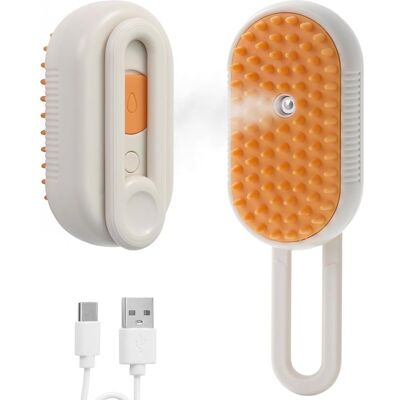 Vision Brosse À Vapeur 4 En 1 Pour Chat, Rechargeable, Pour Chats Et Chiens, Antistatique, Massage, Nettoyage, Perte De Poils Et Peignage, Beige - Publicité Vision Brosse À Vapeur 4 En 1 Pour Chat, Rechargeable, Pour Chats Et Chiens, Antistatique, Massage, Nettoyage, Perte De Poils Et Peignage, Beige - Publicité