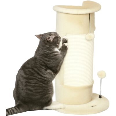 ARRIGONI Arbre A Chat Avec Griffoir Et Balles De Jeu 34x25,5x58 Cm Beige - Publicité ARRIGONI Arbre A Chat Avec Griffoir Et Balles De Jeu 34x25,5x58 Cm Beige - Publicité