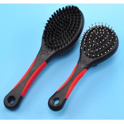 Cellfast Brosse Peigne De Toilettage - Double Face - 2pcs - 18x6.5cm Et 22x6.5cm - Pour Chien Et Chat - Publicité Cellfast Brosse Peigne De Toilettage - Double Face - 2pcs - 18x6.5cm Et 22x6.5cm - Pour Chien Et Chat - Publicité