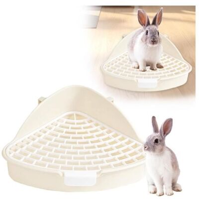 BARBAYDOS Bac À Litière Pour Animaux De Compagnie - Yd - Lapin - Design Élégant - Taille Compacte - Couleur Blanche - Publicité BARBAYDOS Bac À Litière Pour Animaux De Compagnie - Yd - Lapin - Design Élégant - Taille Compacte - Couleur Blanche - Publicité