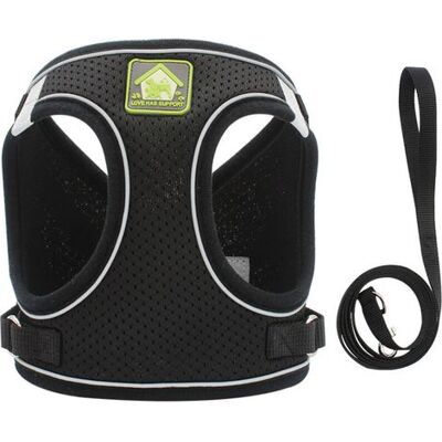 FANGMEDIA Dog Harness And Leash Set, No Pull Soft Mesh Pet Harness For Walking Escape Proof Small Cat Step-in Adjustable Vest With Reflective Strip Fit Puppy Kitten Rabbit - Publicité FANGMEDIA Dog Harness And Leash Set, No Pull Soft Mesh Pet Harness For Walking Escape Proof Small Cat Step-in Adjustable Vest With Reflective Strip Fit Puppy Kitten Rabbit - Publicité