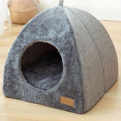 Melissa Houhence – Nid De Chat Igloo Intérieur – Velours Arctique, Tissu Imitation Lin, Éponge Élastique – Résistant Aux Déchirures, Facile À Nettoyer – Pour Chats Et Petits Chiens - Publicité Melissa Houhence – Nid De Chat Igloo Intérieur – Velours Arctique, Tissu Imitation Lin, Éponge Élastique – Résistant Aux Déchirures, Facile À Nettoyer – Pour Chats Et Petits Chiens - Publicité