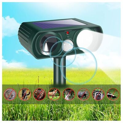 Vision Répulsif Solaire À Ultrasons Pour Animaux, Détecteur De Mouvement Et Lumière Clignotante Pour Chats, Chiens, Coyotes, Oiseaux, Mouffettes, Serpents, Ratons Laveurs, Lapins Et Écureuils (1 Paquet) - Publicité Vision Répulsif Solaire À Ultrasons Pour Animaux, Détecteur De Mouvement Et Lumière Clignotante Pour Chats, Chiens, Coyotes, Oiseaux, Mouffettes, Serpents, Ratons Laveurs, Lapins Et Écureuils (1 Paquet) - Publicité