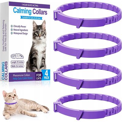 OEM 4 Colliers Anti-stress À Phéromones Pour Chat - Publicité OEM 4 Colliers Anti-stress À Phéromones Pour Chat - Publicité