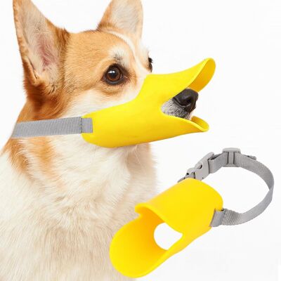 KAJFJAD Muselière Mignonne En Forme De Gueule De Canard Pour Chien - Protection Buccale Ajustable En Silicone Pour Chiens De Petite Et Moyenne Taille, Anti-morsure, Anti-aboiement, Anti-ingestion (taille L) - Publicité KAJFJAD Muselière Mignonne En Forme De Gueule De Canard Pour Chien - Protection Buccale Ajustable En Silicone Pour Chiens De Petite Et Moyenne Taille, Anti-morsure, Anti-aboiement, Anti-ingestion (taille L) - Publicité