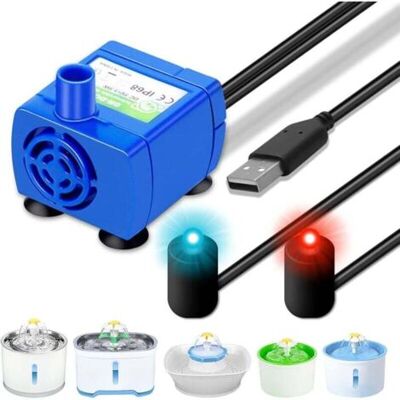 ABYSSE Pompe Rechange Fontaine Chat Pompe: Pompe Fontaine Ultra Silencieuse Avec Mini Pompes Led Pour Animaux Compagnie, Pompe Remplacement Pour Pompe Submersible,464343mm - Publicité ABYSSE Pompe Rechange Fontaine Chat Pompe: Pompe Fontaine Ultra Silencieuse Avec Mini Pompes Led Pour Animaux Compagnie, Pompe Remplacement Pour Pompe Submersible,464343mm - Publicité