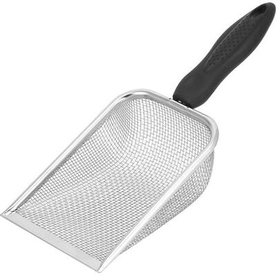 OEM Pelle À Litière Pour Chats, Hamsters, Oiseaux Et Reptiles Tamis À Litière En Acier Inoxydable Maille De 2 X 2 Mm - Publicité OEM Pelle À Litière Pour Chats, Hamsters, Oiseaux Et Reptiles Tamis À Litière En Acier Inoxydable Maille De 2 X 2 Mm - Publicité