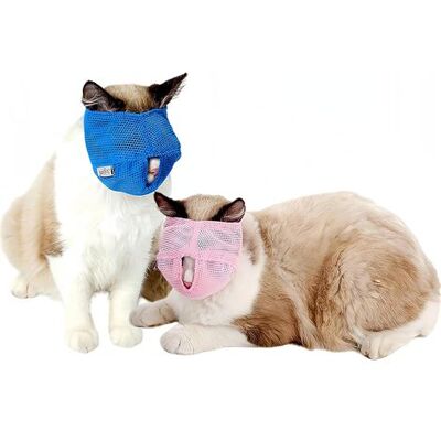 RYTTGOP Lot De 2 - Muselière Pour Chat - Accessoire De Toilettage - Réglable Et Respirante - Anti-ingestion Pour Extérieur - Rose Et Bleu - Publicité RYTTGOP Lot De 2 - Muselière Pour Chat - Accessoire De Toilettage - Réglable Et Respirante - Anti-ingestion Pour Extérieur - Rose Et Bleu - Publicité