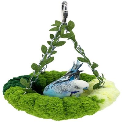 ABCRITAL Nid D'Oiseau - Grand Nid Suspendu Vert Forêt (feuilles Vertes) - Publicité ABCRITAL Nid D'Oiseau - Grand Nid Suspendu Vert Forêt (feuilles Vertes) - Publicité