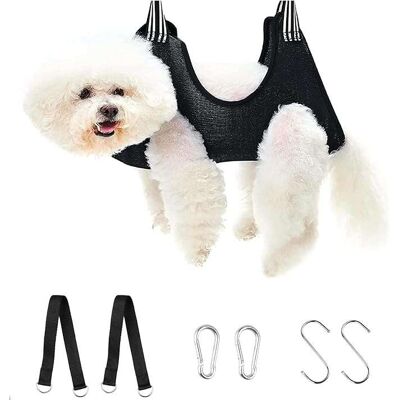 OEM Harnais Hamac Pour Soins Des Animaux Et Coupe Des Griffes 60x48cm S Noir - Publicité OEM Harnais Hamac Pour Soins Des Animaux Et Coupe Des Griffes 60x48cm S Noir - Publicité