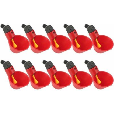 ENOWELIR Abreuvoir Pour Poules Et Volailles – Distributeur D’eau Rouge, Lot De 10 Bols Pour Pigeons, Canards Et Oiseaux - Publicité ENOWELIR Abreuvoir Pour Poules Et Volailles – Distributeur D’eau Rouge, Lot De 10 Bols Pour Pigeons, Canards Et Oiseaux - Publicité