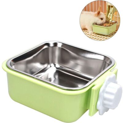 Melissa Suspendre Gamelle Pour Animal Cage, Amovible Inoxydable Gamelle 2 En 1 Gamelle Eau Chien Pour Chiot Chat Lapin Cochon D'Inde Hérisson Oiseaux (vert) - Publicité Melissa Suspendre Gamelle Pour Animal Cage, Amovible Inoxydable Gamelle 2 En 1 Gamelle Eau Chien Pour Chiot Chat Lapin Cochon D'Inde Hérisson Oiseaux (vert) - Publicité