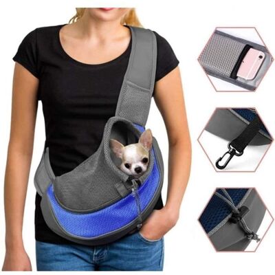 Cellfast Sac De Transport Pour Chat Chien (max 5 Kg)sac Bandoulière Pour Chiot Épaule Pour Animaux De Compagnie-bleu Gris - Publicité Cellfast Sac De Transport Pour Chat Chien (max 5 Kg)sac Bandoulière Pour Chiot Épaule Pour Animaux De Compagnie-bleu Gris - Publicité