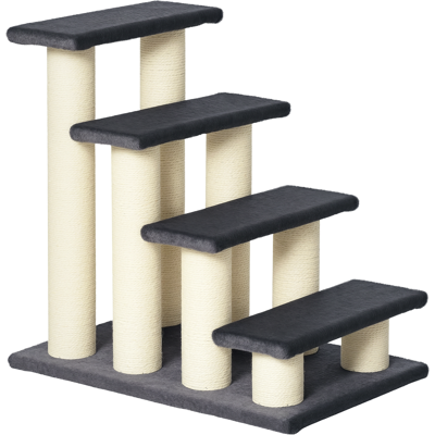 ARRIGONI Escalier Pour Animaux Pawhut 4 Marches 59 Cm De Haut Pour Chiens Et Chats Gris - Publicité ARRIGONI Escalier Pour Animaux Pawhut 4 Marches 59 Cm De Haut Pour Chiens Et Chats Gris - Publicité