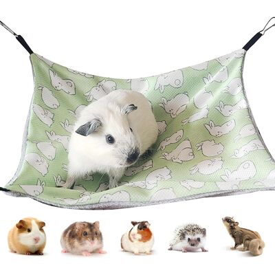 OEM Maison Cochon D'Inde, Hamac Lit Hamac Pour Animaux De Compagnie À Double Couche Chinchilla Furet Pour Cage De Petit Animal De Compagnie, Pour Chinchilla,hérisson,cobayes (glace Soie, Lapin Vert) - Publicité OEM Maison Cochon D'Inde, Hamac Lit Hamac Pour Animaux De Compagnie À Double Couche Chinchilla Furet Pour Cage De Petit Animal De Compagnie, Pour Chinchilla,hérisson,cobayes (glace Soie, Lapin Vert) - Publicité