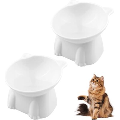 Generic 2 Pièces Gamelle Surelevee Pour Chat, Gamelles Pour Chats Surelevees Pour Nourriture Et Eau, Pour Les Animaux De Compagnie - Publicité Generic 2 Pièces Gamelle Surelevee Pour Chat, Gamelles Pour Chats Surelevees Pour Nourriture Et Eau, Pour Les Animaux De Compagnie - Publicité