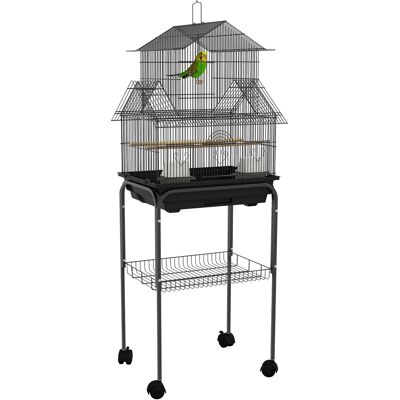 Generic Cage À Oiseaux Design Maison Mangeoires Perchoirs 3 Portes Plateau Excrément Amovible + Poignée Transport Noir - Publicité Generic Cage À Oiseaux Design Maison Mangeoires Perchoirs 3 Portes Plateau Excrément Amovible + Poignée Transport Noir - Publicité