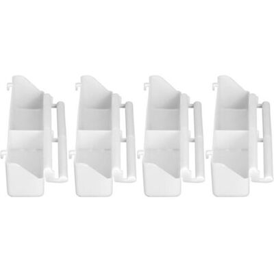 ABYSSE Lot De 4 Mangeoires À Oiseaux En Plastique Durable À Suspendre Pour Perroquets, Pigeons Et Autres Oiseaux De Compagnie Blanc - Publicité ABYSSE Lot De 4 Mangeoires À Oiseaux En Plastique Durable À Suspendre Pour Perroquets, Pigeons Et Autres Oiseaux De Compagnie Blanc - Publicité