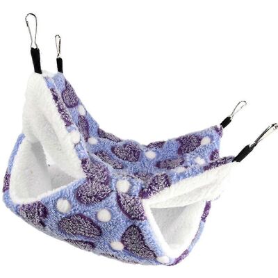 YUDO Hamac Pour Hamster, Litière Double Couche Douce, Nid Douillet Pour Petits Animaux De Compagnie Comme Les Écureuils Et Les Furets-heart Purple - Publicité YUDO Hamac Pour Hamster, Litière Double Couche Douce, Nid Douillet Pour Petits Animaux De Compagnie Comme Les Écureuils Et Les Furets-heart Purple - Publicité