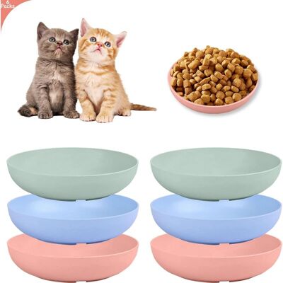 Vision Gamelle Pour Chat 6 Pièces - Gamelle Peu Profonde De 14 Cm Pour Chats À Pattes Courtes, Gamelle Large Pour Nourriture Humide, Assiette En Pet Pour Chatons Et Chats À Pattes Courtes, Paille De Blé - Publicité Vision Gamelle Pour Chat 6 Pièces - Gamelle Peu Profonde De 14 Cm Pour Chats À Pattes Courtes, Gamelle Large Pour Nourriture Humide, Assiette En Pet Pour Chatons Et Chats À Pattes Courtes, Paille De Blé - Publicité