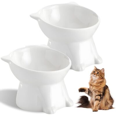 GRASSLIN Lot De 2 Gamelle Chat, Design Incliné 15°, Plastique Sans Bpa, Base Stable, Pour Chats Et Chiens - Publicité GRASSLIN Lot De 2 Gamelle Chat, Design Incliné 15°, Plastique Sans Bpa, Base Stable, Pour Chats Et Chiens - Publicité