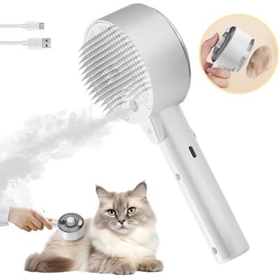 OEM Brosse Chat Vapeur 4 En 1 Brosse Pour Chien Et Chats Poil Long Court Autonettoyant Brosse Vapeur Chat Chien Peigne De Spray Pour Massage, Toilettage Et Épilation Pour Animaux Chats Chien Lapin-dou - Publicité OEM Brosse Chat Vapeur 4 En 1 Brosse Pour Chien Et Chats Poil Long Court Autonettoyant Brosse Vapeur Chat Chien Peigne De Spray Pour Massage, Toilettage Et Épilation Pour Animaux Chats Chien Lapin-dou - Publicité