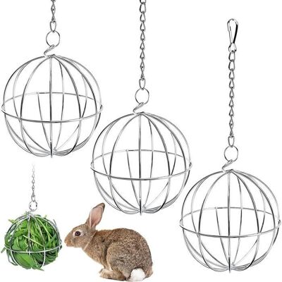 Cellfast 3pcs Pet Herbe Boule De Foin En Acier Inoxydable Pour Lapin,suspendu Distributeur De Balles Cadre D'Herbe Pour Animaux De Compagnie - Publicité Cellfast 3pcs Pet Herbe Boule De Foin En Acier Inoxydable Pour Lapin,suspendu Distributeur De Balles Cadre D'Herbe Pour Animaux De Compagnie - Publicité