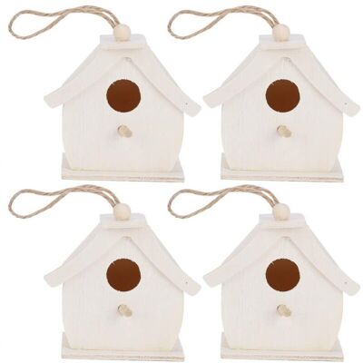 OEM Mini Maison D'Oiseaux En Bois Suspendue, 4 Pièces, Nids D'Oiseaux, Ornements Pour Jardin Extérieur, Balcon, Cour-crezuo - Publicité OEM Mini Maison D'Oiseaux En Bois Suspendue, 4 Pièces, Nids D'Oiseaux, Ornements Pour Jardin Extérieur, Balcon, Cour-crezuo - Publicité